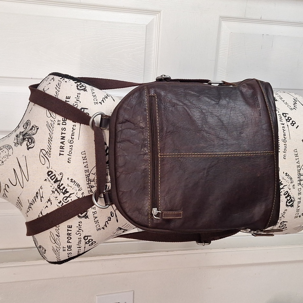 Jack Georges Voyager Backpack/Crossbody Leather Bag